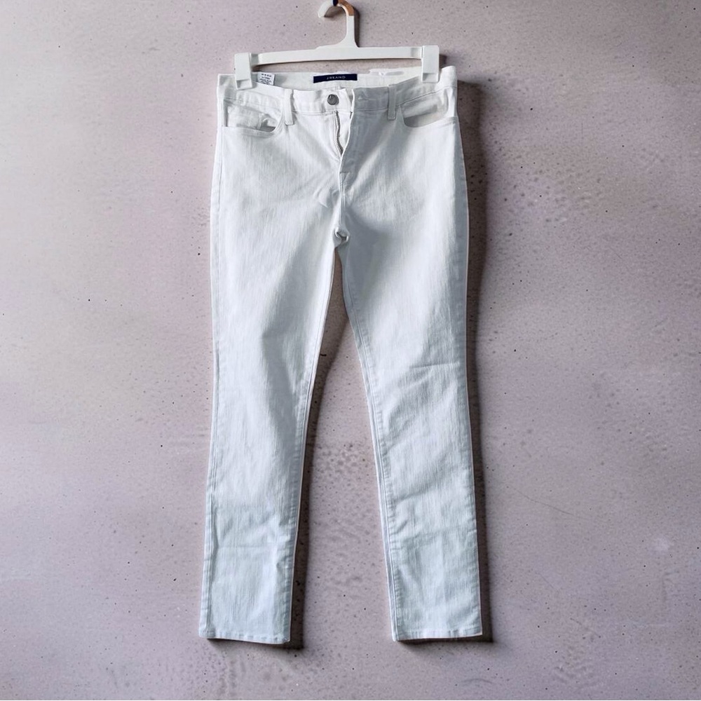 J Brand Rail Skinny Jeans White Blanc Size 31 Premium Denim Minimalist Classic